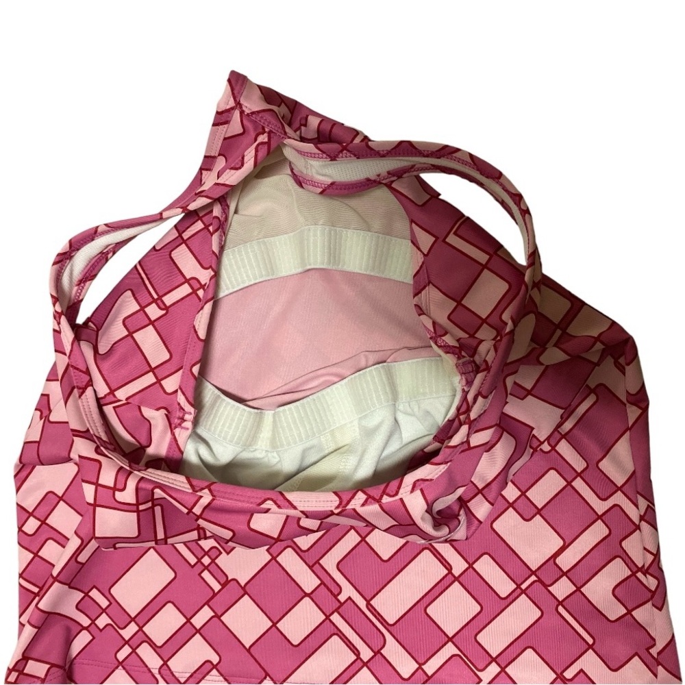 Nike Performance Pink Geometric Tank With Built In Bra Women’s Size Large - Picture 5 of 10
